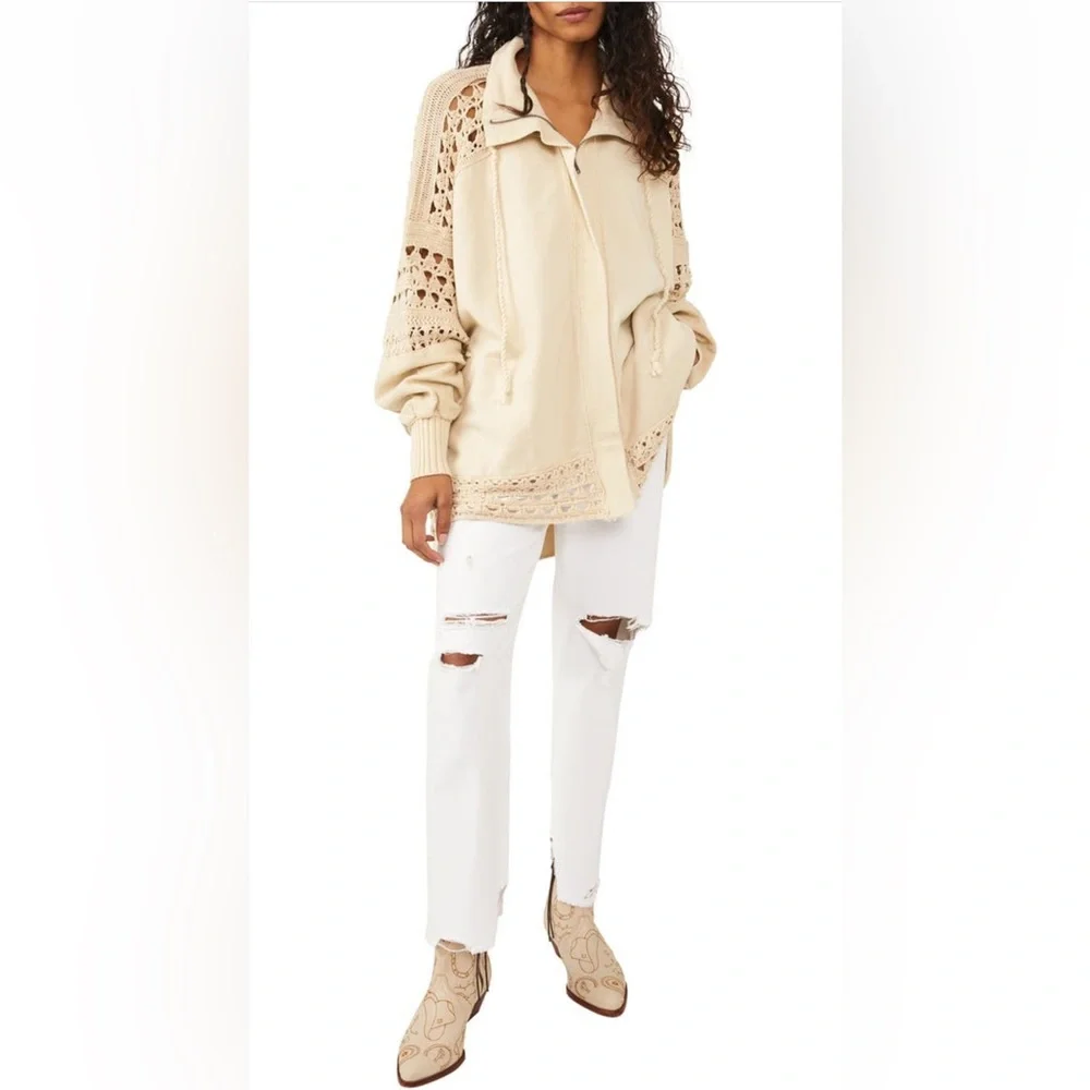 NWT ✨Free People✨ Dune Bug Zip-Up Cotton Cardigan_4